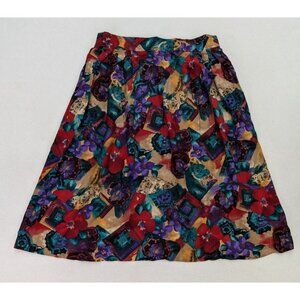 Vintage 80s 90s Women's Midi Skirt Size 38 Elastic Waist Distinctly Different